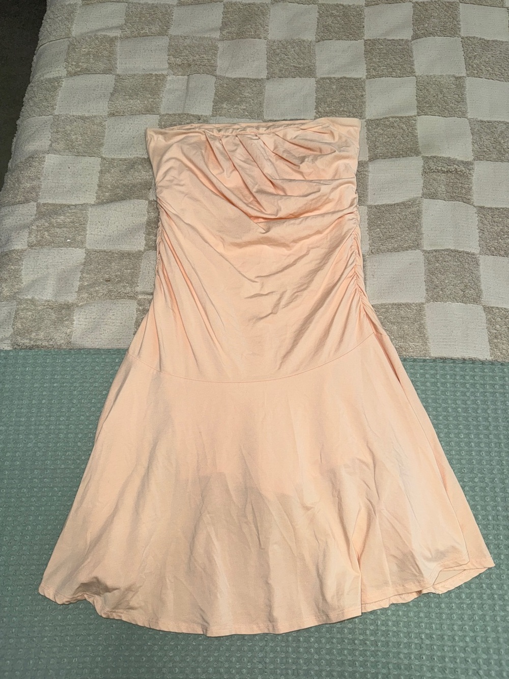 Abercrombie & Fitch peach strapless dress Modal Blend Collection size Medium Tal